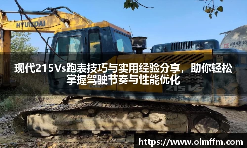 现代215Vs跑表技巧与实用经验分享，助你轻松掌握驾驶节奏与性能优化